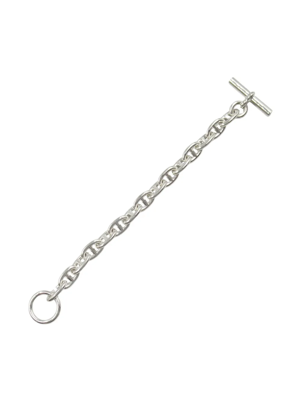 Pre-owned Hermes 2010s Chaîne D'ancre Bracelet In Gray