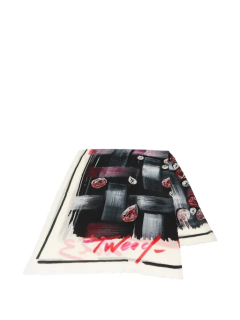 CHANEL Pre-Owned 1986-1988 abstract-print cashmere shawl