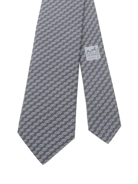 Hermès Pre-Owned 2020s Chaîne d'Ancre silk tie