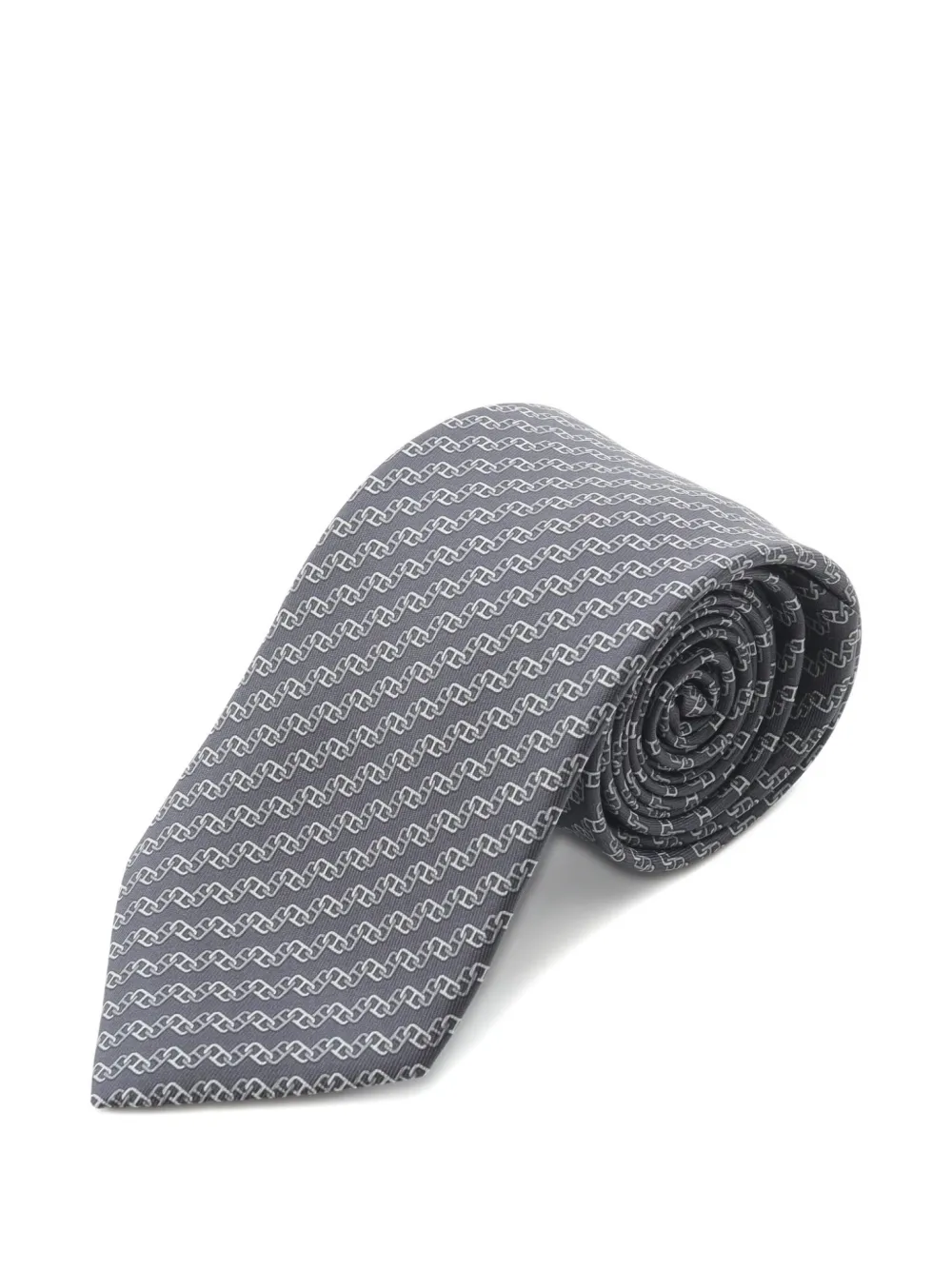 Hermès Pre-Owned 2020s Chaîne d'Ancre silk tie | Image 2