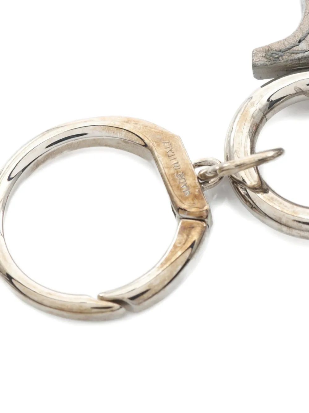 Pre-owned Dior 2000s Logo Key Ring In Silver