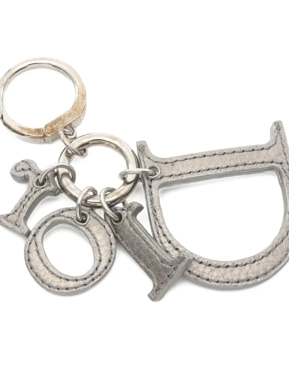 Pre-owned Dior 2000s Logo Key Ring In Silver