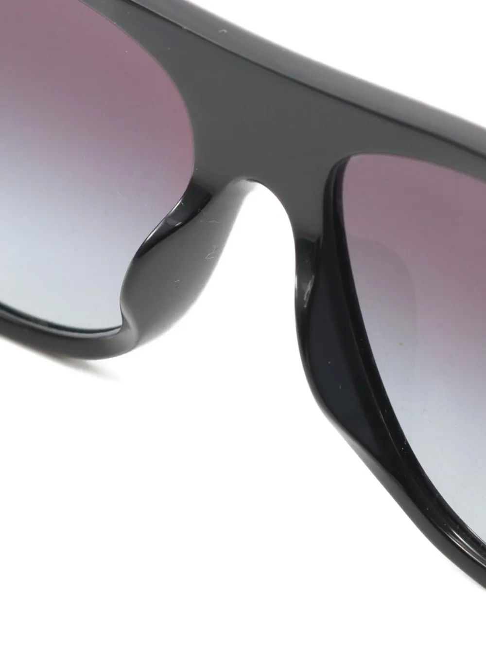 Pre-owned Chanel 1986-1988 Coco Mark Rectangle-frame Sunglasses In Black