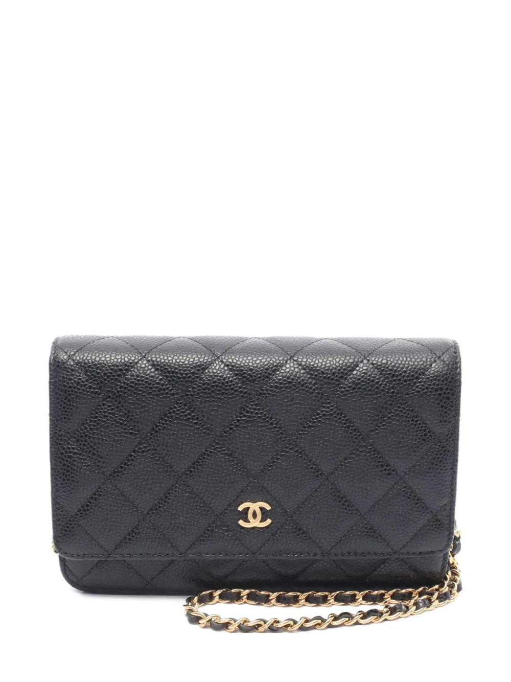CHANEL Pre-Owned 2020-2021 matelassé chain wallet | Black | Image 1