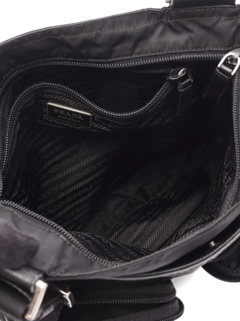 Pre-owned Prada 2000s Re-nylon Shoulder Bag In Black