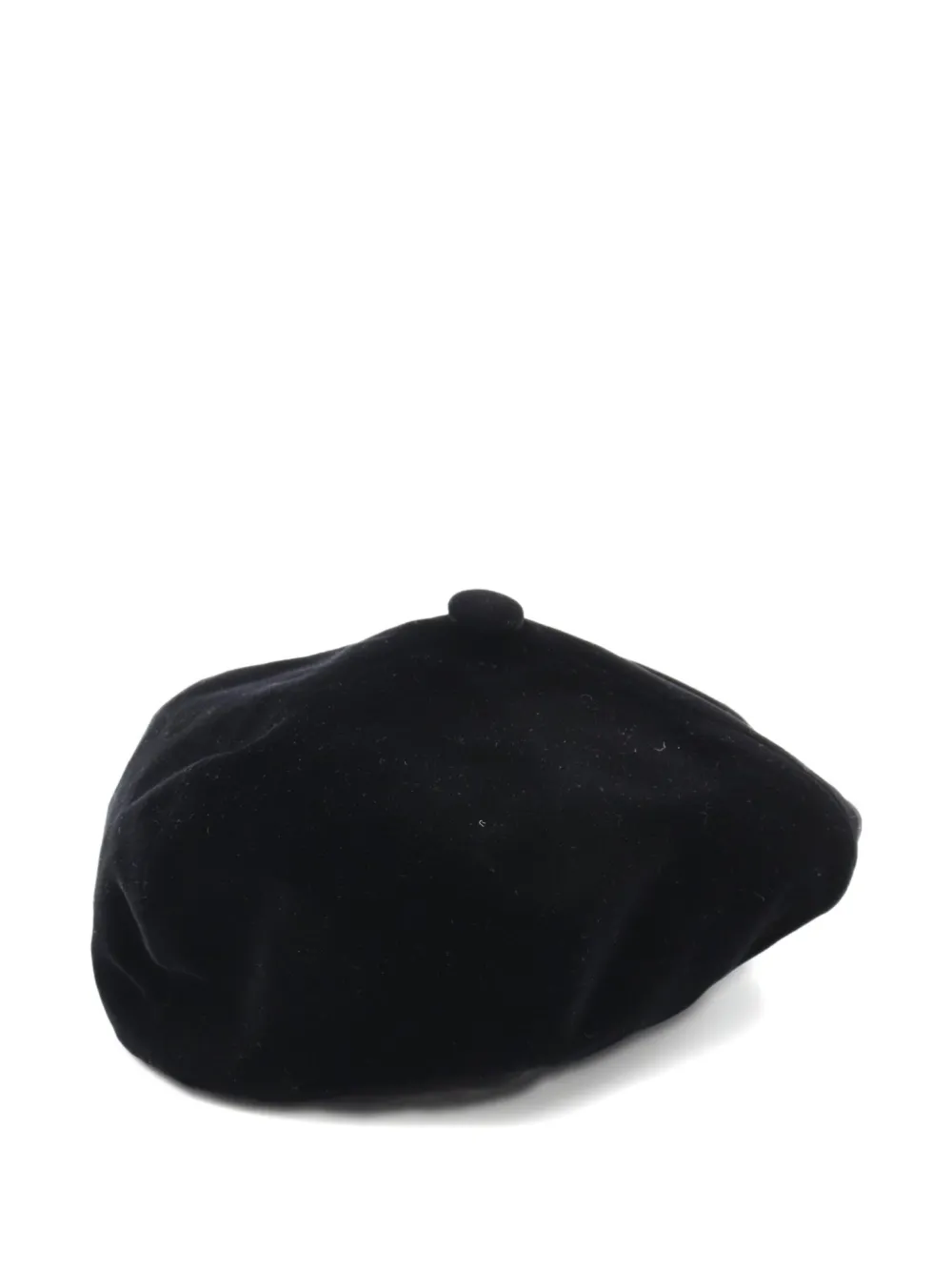 Pre-owned Miu Miu 2010s Logo-embroidered Velour Beret In Black