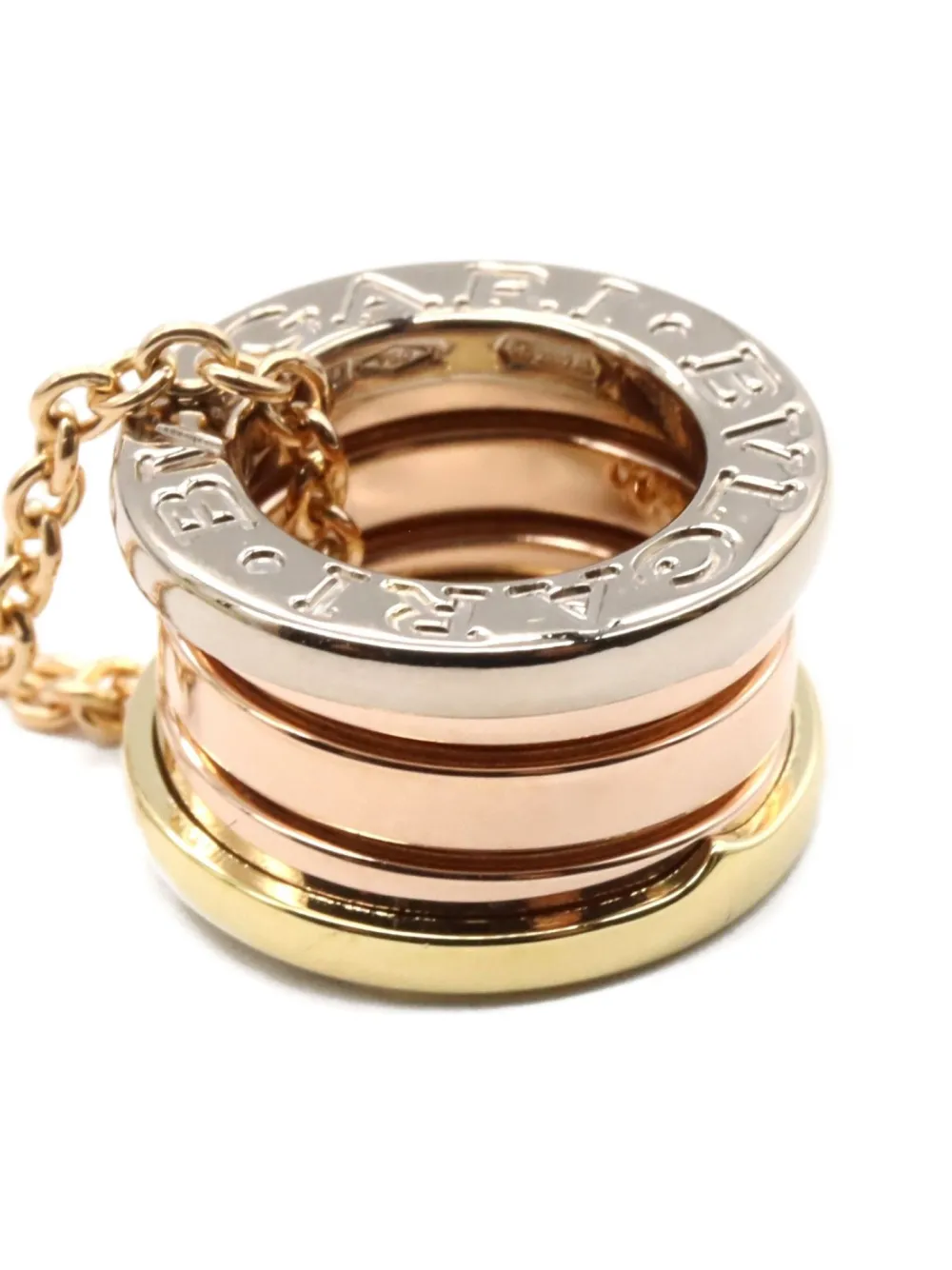 Pre-owned Bvlgari 2010s 18k Gold B-zero1 Necklace