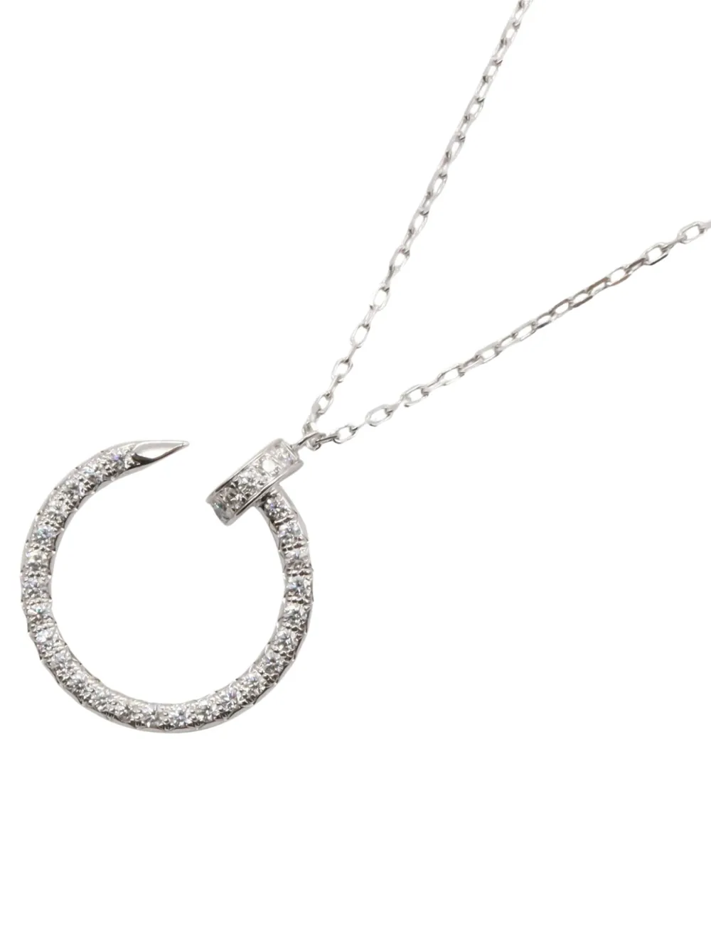 Cartier 2010s 18K white gold Juste Un Clou diamond necklace | Silver | Image 1