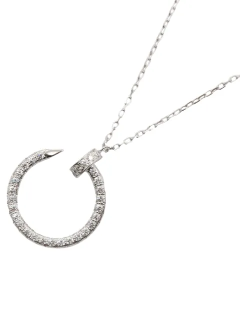 Cartier 2010s 18K white gold Juste Un Clou diamond necklace