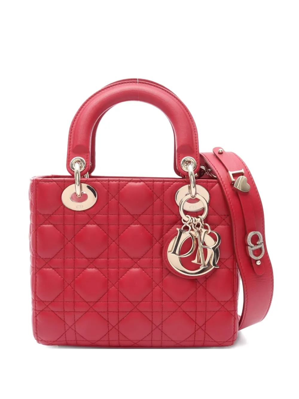 Christian Dior Pre-Owned 2010s small Lady Dior tote bag | Red | Image 1
