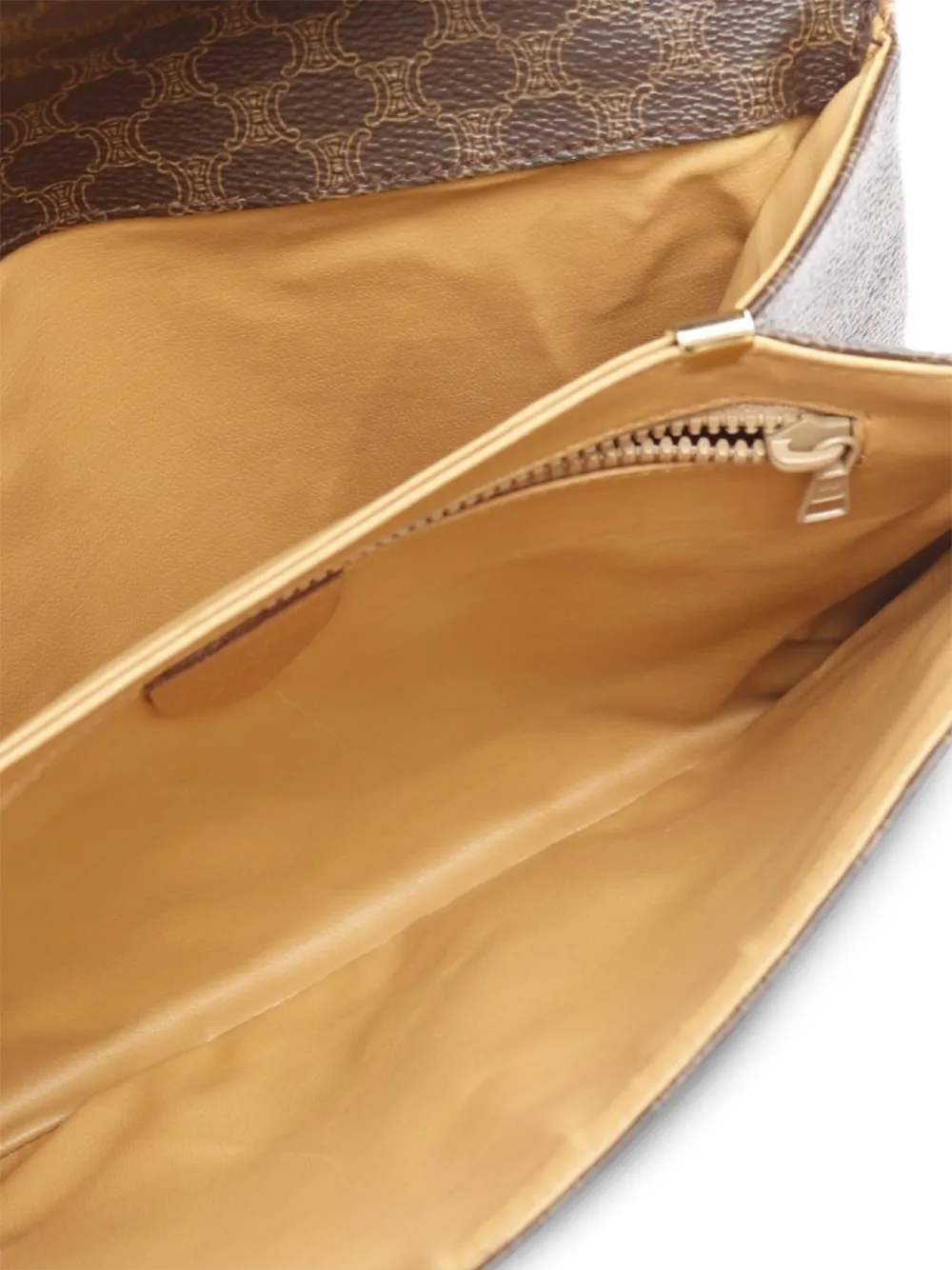 Pre-owned Celine 2000s Macadam Shoulder Bag In Brown