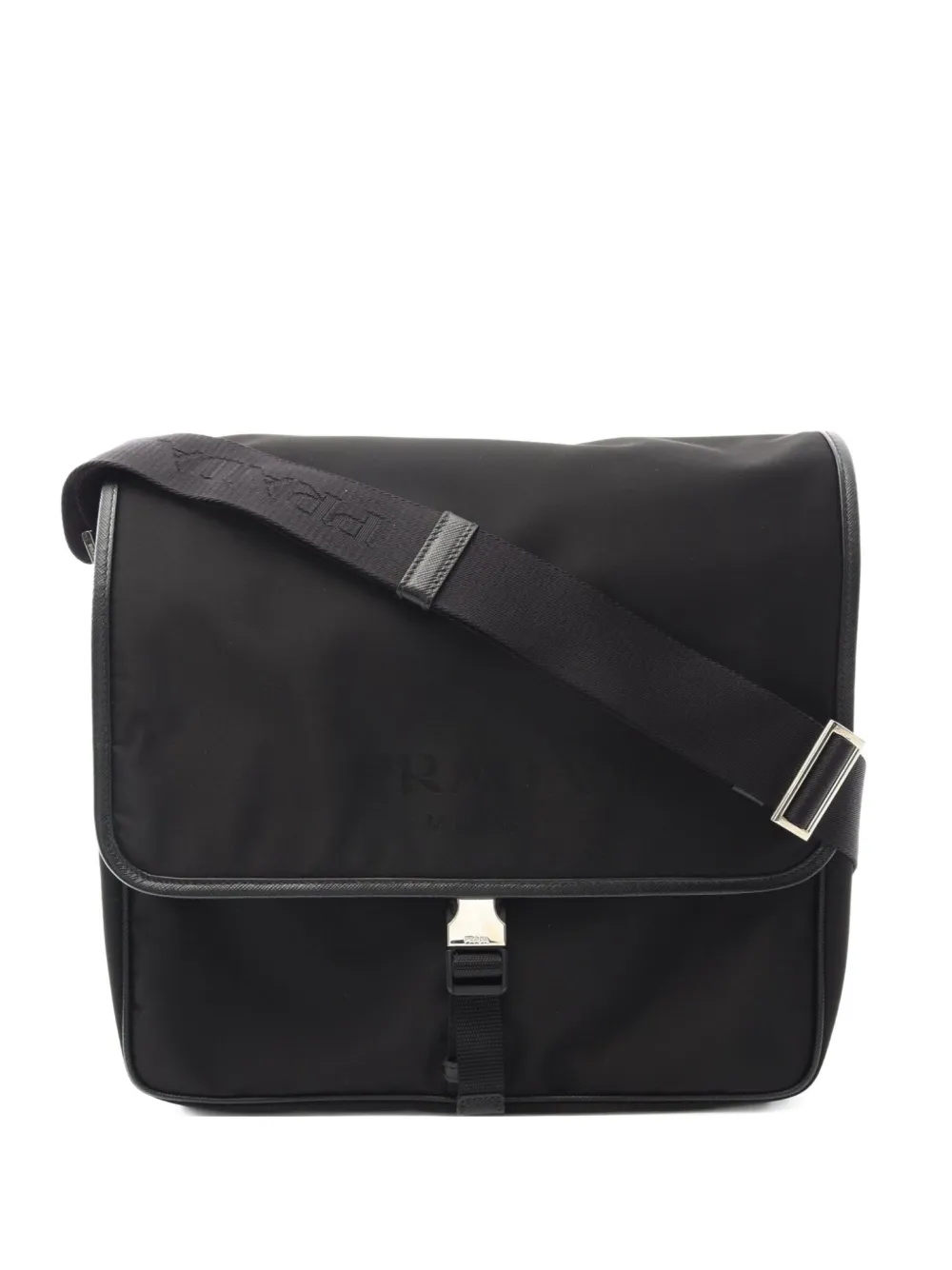 Prada Pre-Owned 2010s テスート サフィアーノレザー ショルダーバッグ - ブラック Prada Pre-Owned 2010s テスート サフィアーノレザー ショルダーバッグ - ブラック