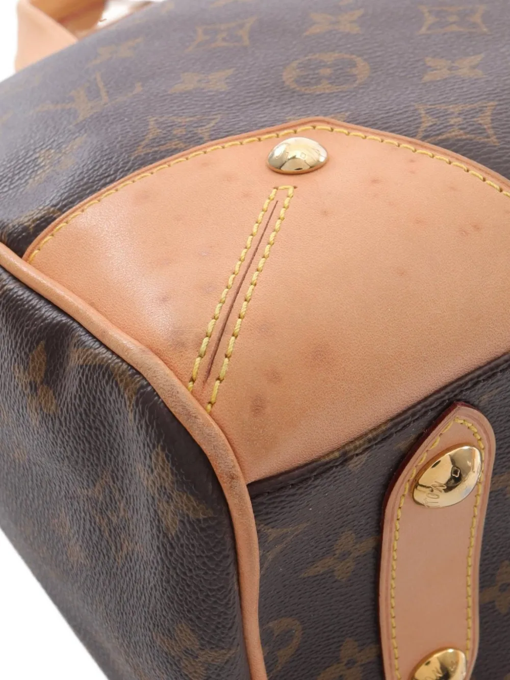Pre-owned Louis Vuitton 2010 Monogram Retiro Pm Handbag In Brown