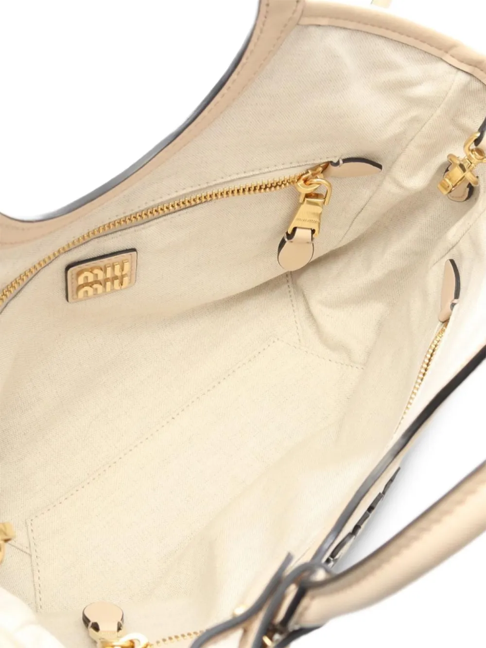 Pre-owned Miu Miu 2010s Ivy Tote Bag In Neutral