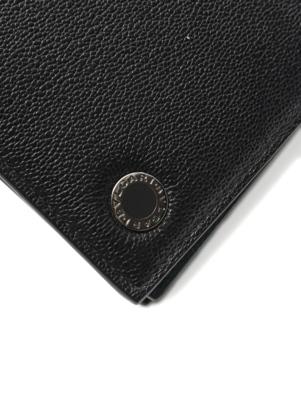 Pre-owned Bvlgari 2010s Leather Logo-detail Wallet In Black
