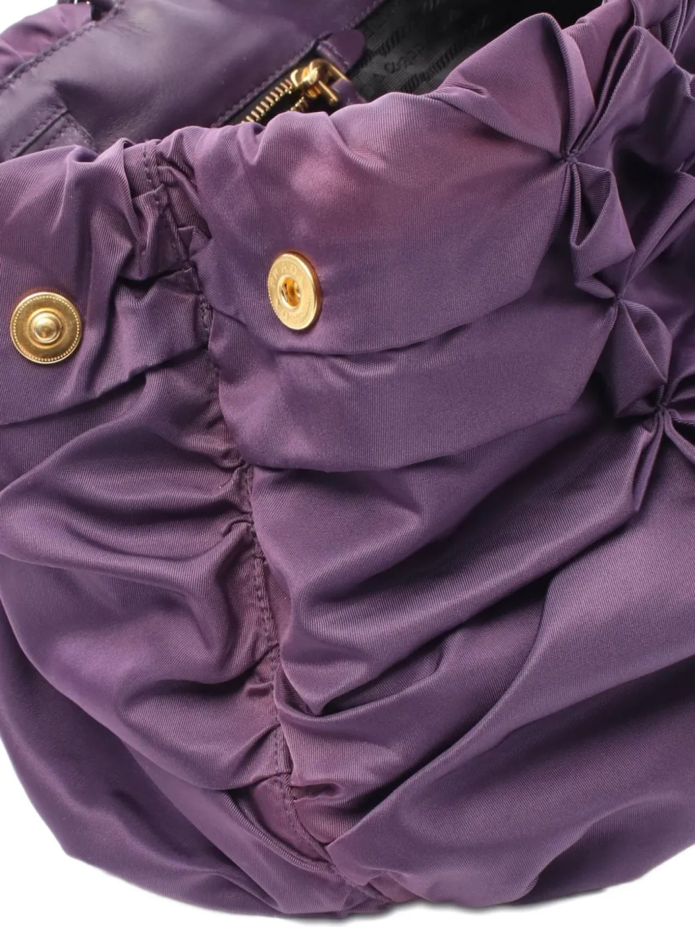 Pre-owned Prada 2000s Ruffled Handbag In Purple
