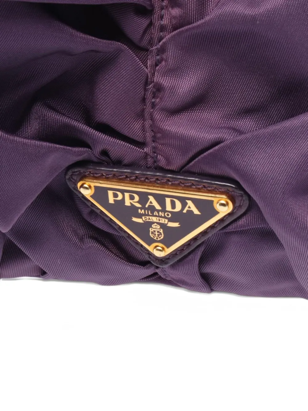 Pre-owned Prada 2000s Ruffled Handbag In Purple