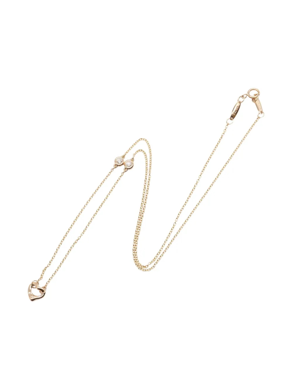 Tiffany & Co. Pre-Owned 2010s 18kt rose gold Open Heart diamond necklace | Gold | Image 1