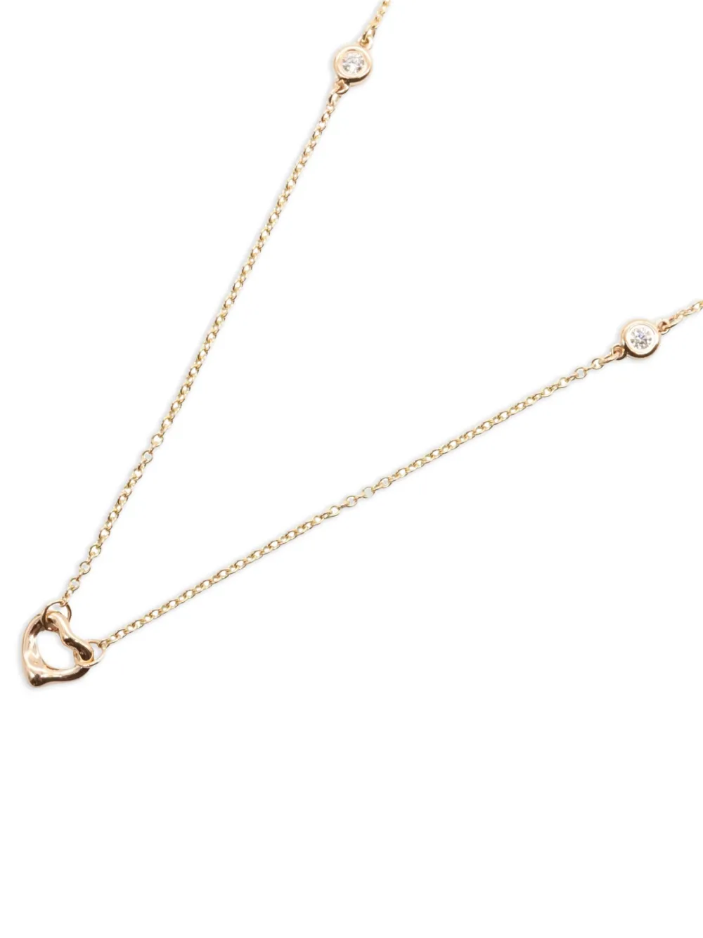 Tiffany & Co. Pre-Owned 2010s 18kt rose gold Open Heart diamond necklace | Image 2