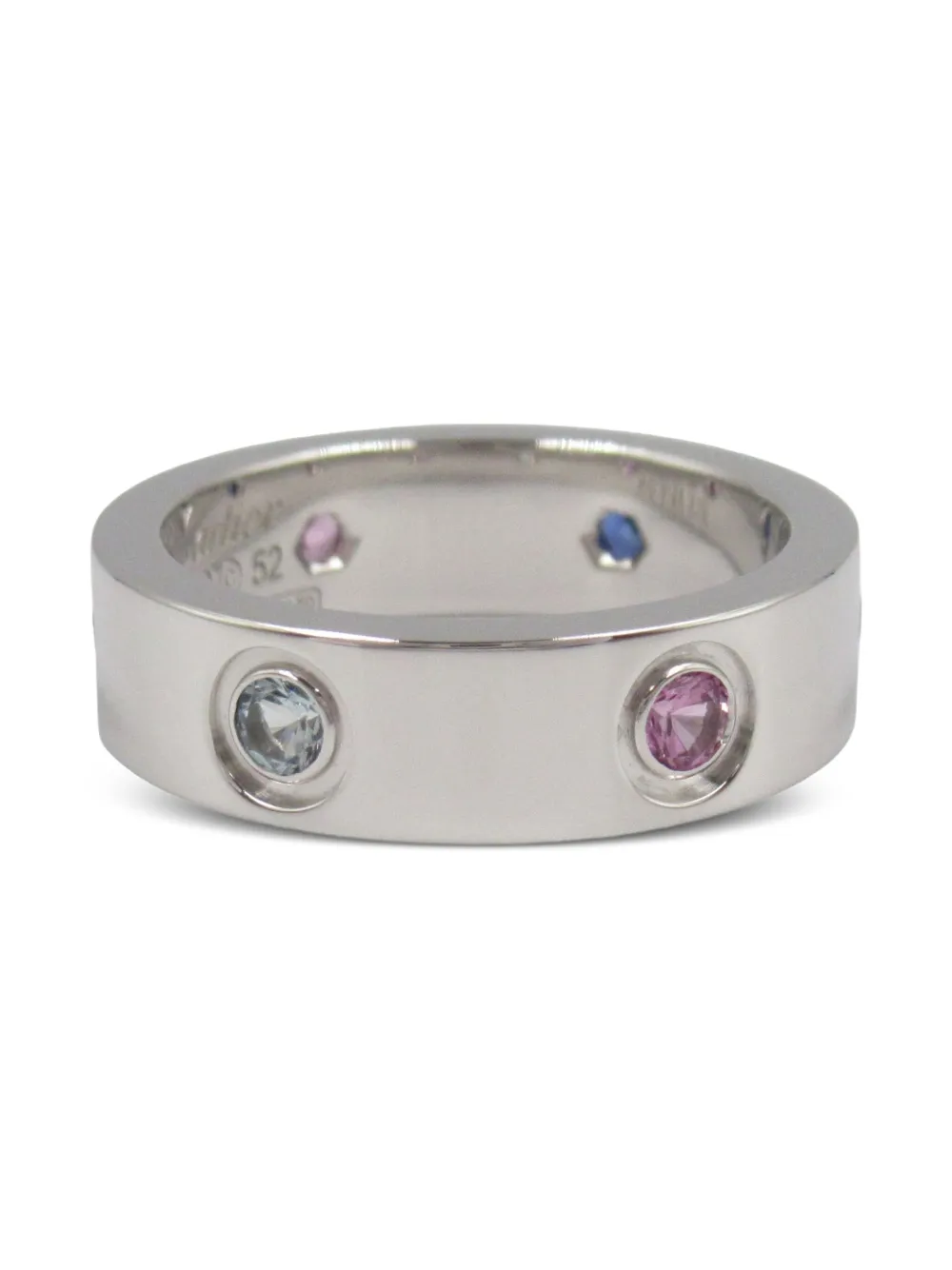 Cartier 10s 18K white gold Love multi-stone ring - シルバートーン Cartier 10s 18K white gold Love multi-stone ring - シルバートーン