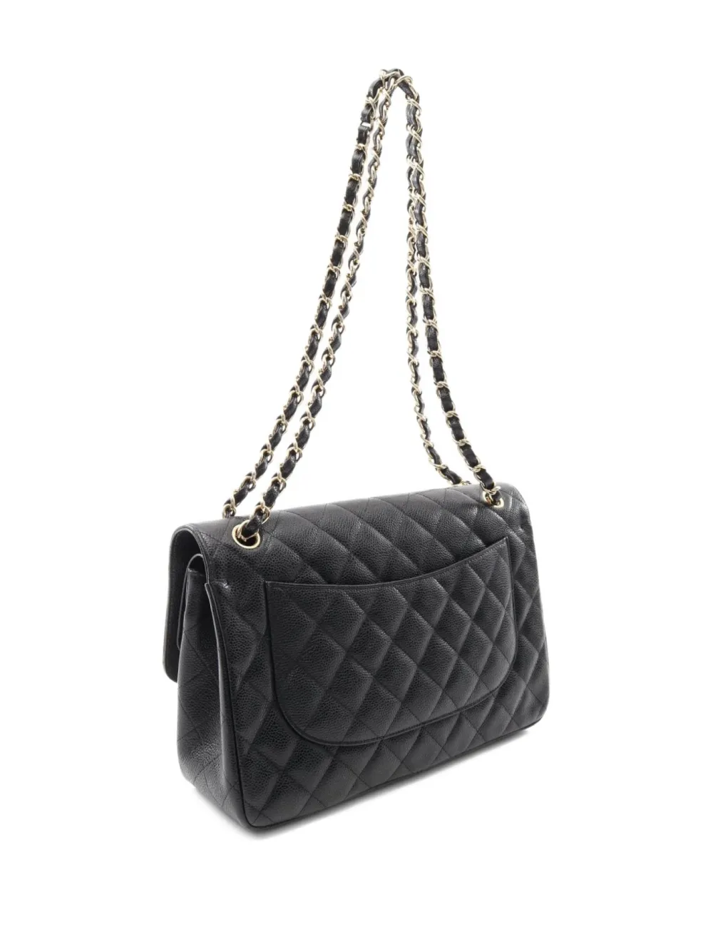 Pre-owned Chanel 2011 Double Flap Shoulder Bag In Black