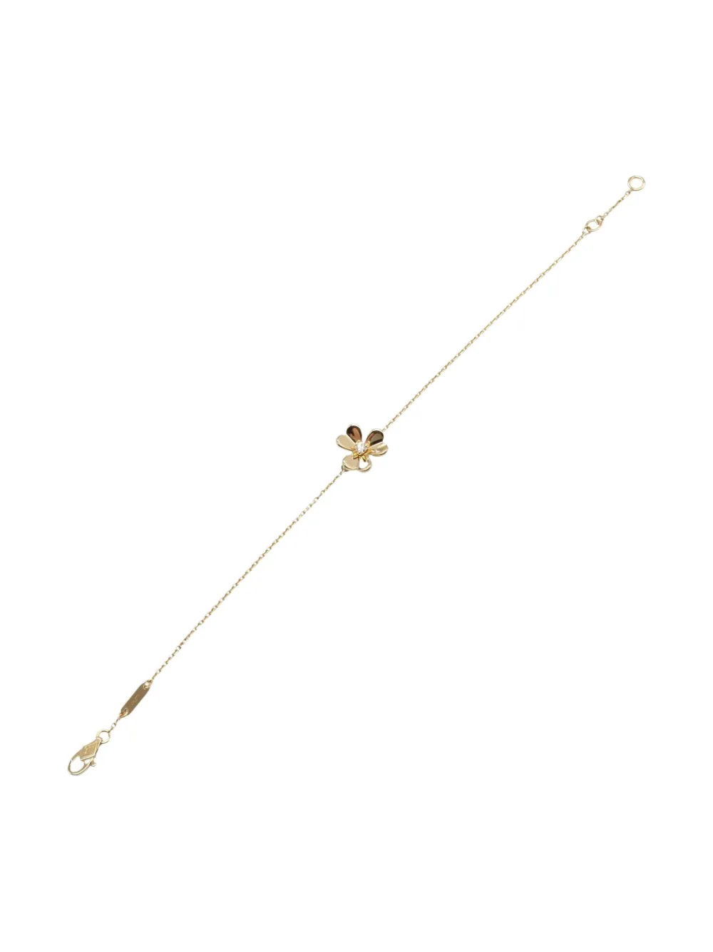 Pre-owned Van Cleef & Arpels 2010s 18k Yellow Gold Frivole Diamond Bracelet
