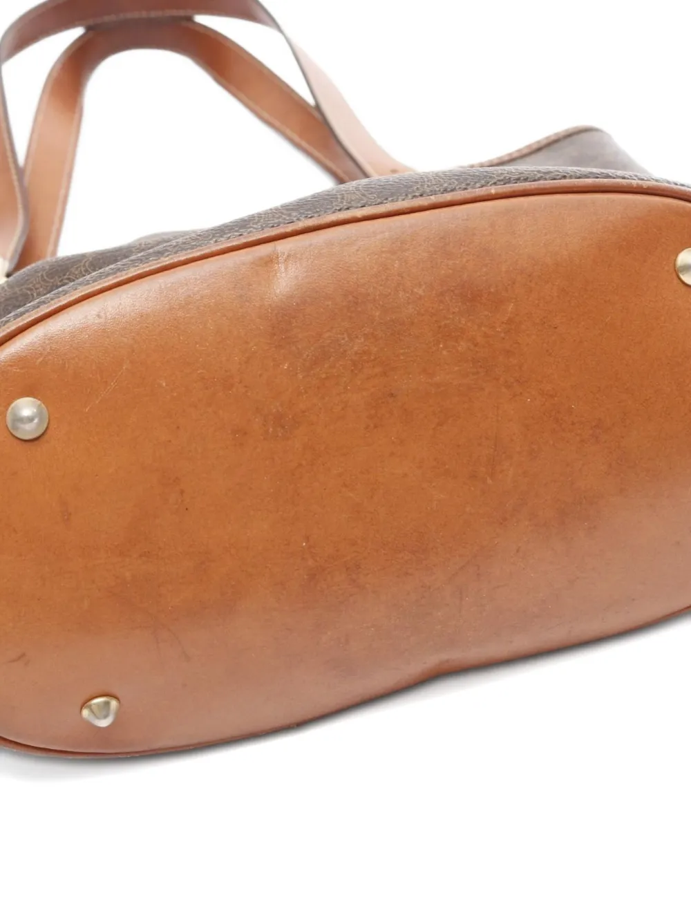 Pre-owned Celine 2000s Macadam Bucket Bag In Brown