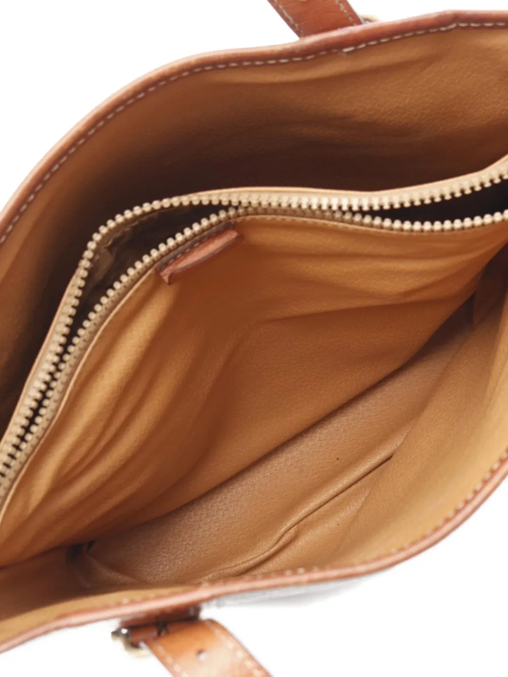 Pre-owned Celine 2000s Macadam Bucket Bag In Brown