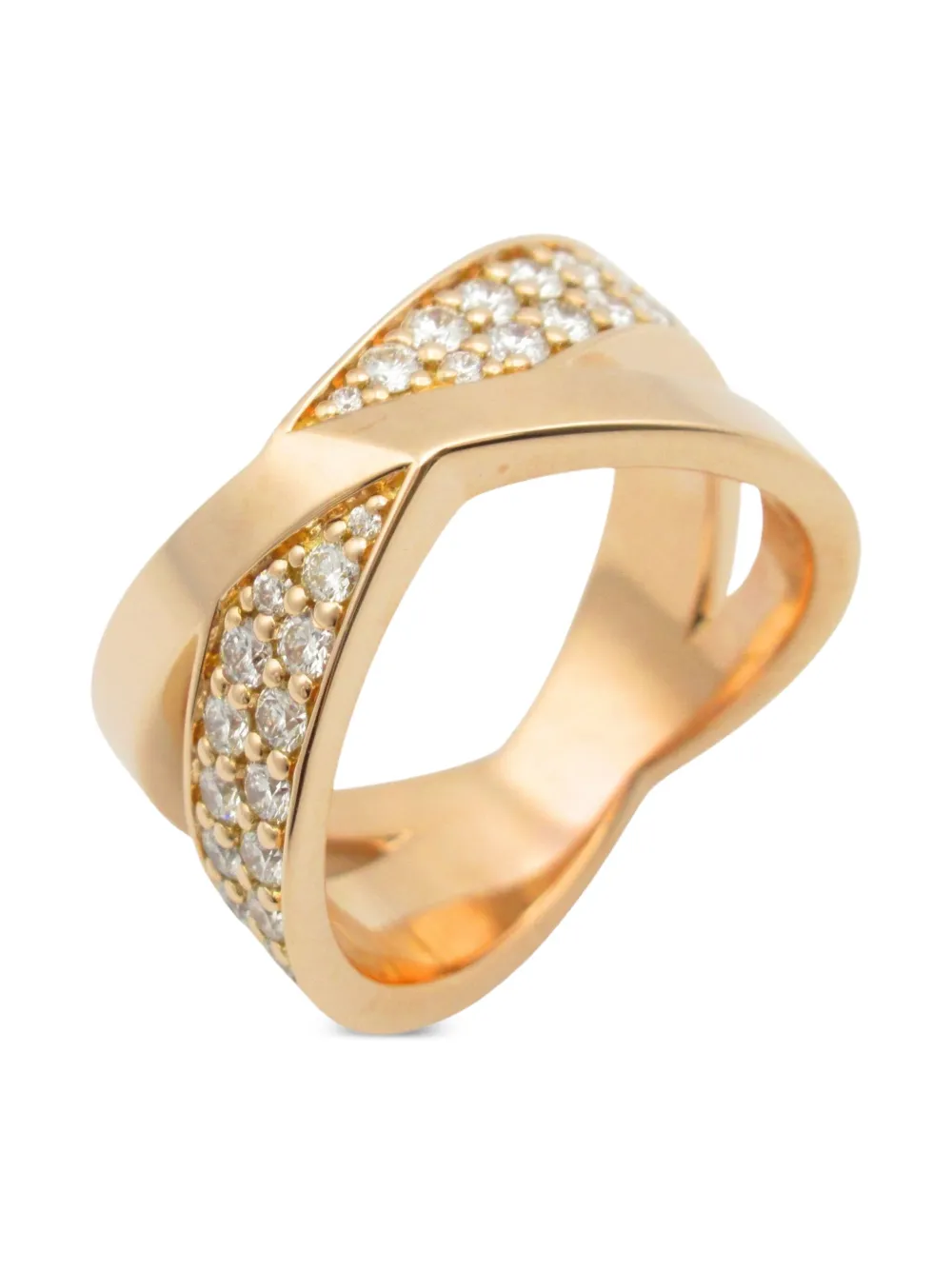 Tiffany & Co. Pre-Owned 2010s 18K rose gold Atlas X diamond ring | Gold | Image 1