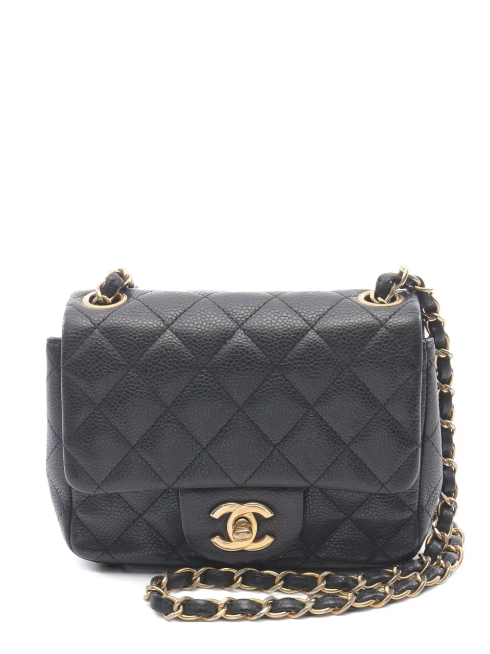 CHANEL Pre-Owned 2014-2015 マテラッセ ショルダーバッグ ミニ - ブラック CHANEL Pre-Owned 2014-2015 マテラッセ ショルダーバッグ ミニ - ブラック