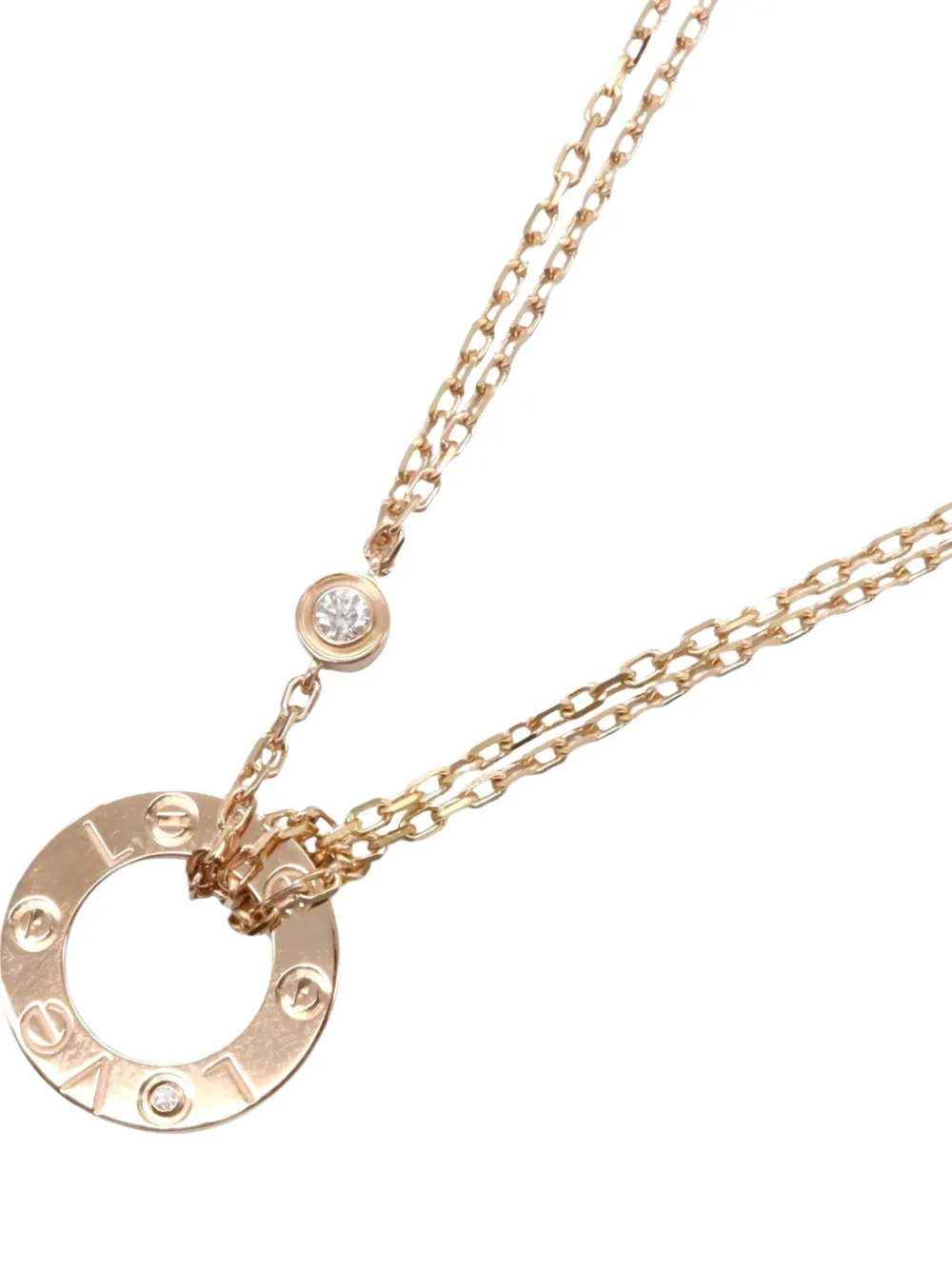 Cartier 2010s 18K rose gold Love Circle diamond necklace | Image 2