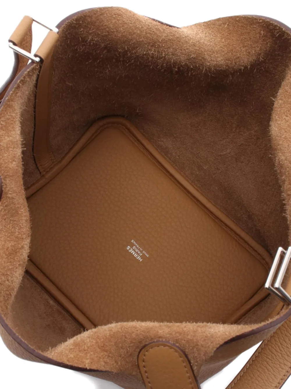 Pre-owned Hermes 2023 Clemence Leather Picotan Lock Handbag In Brown