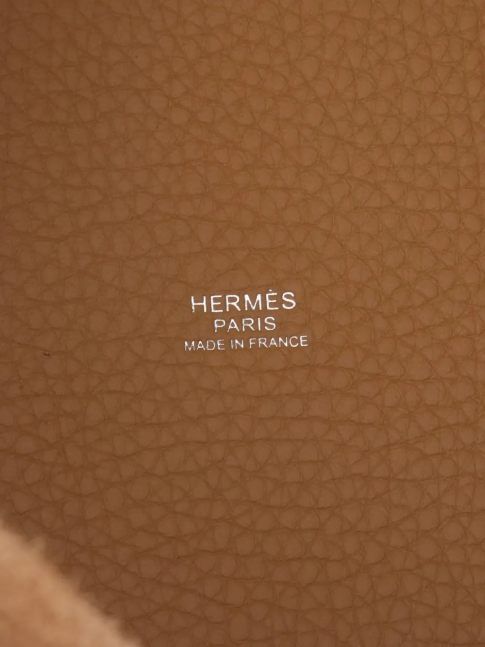 Pre-owned Hermes 2023 Clemence Leather Picotan Lock Handbag In Brown