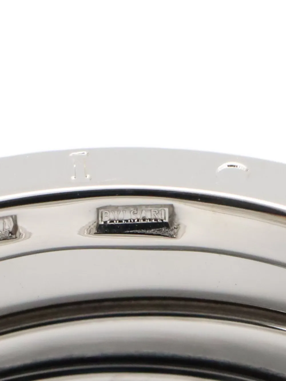 Pre-owned Bvlgari 2010s 18k White Gold B-zero1 Ring In Silver