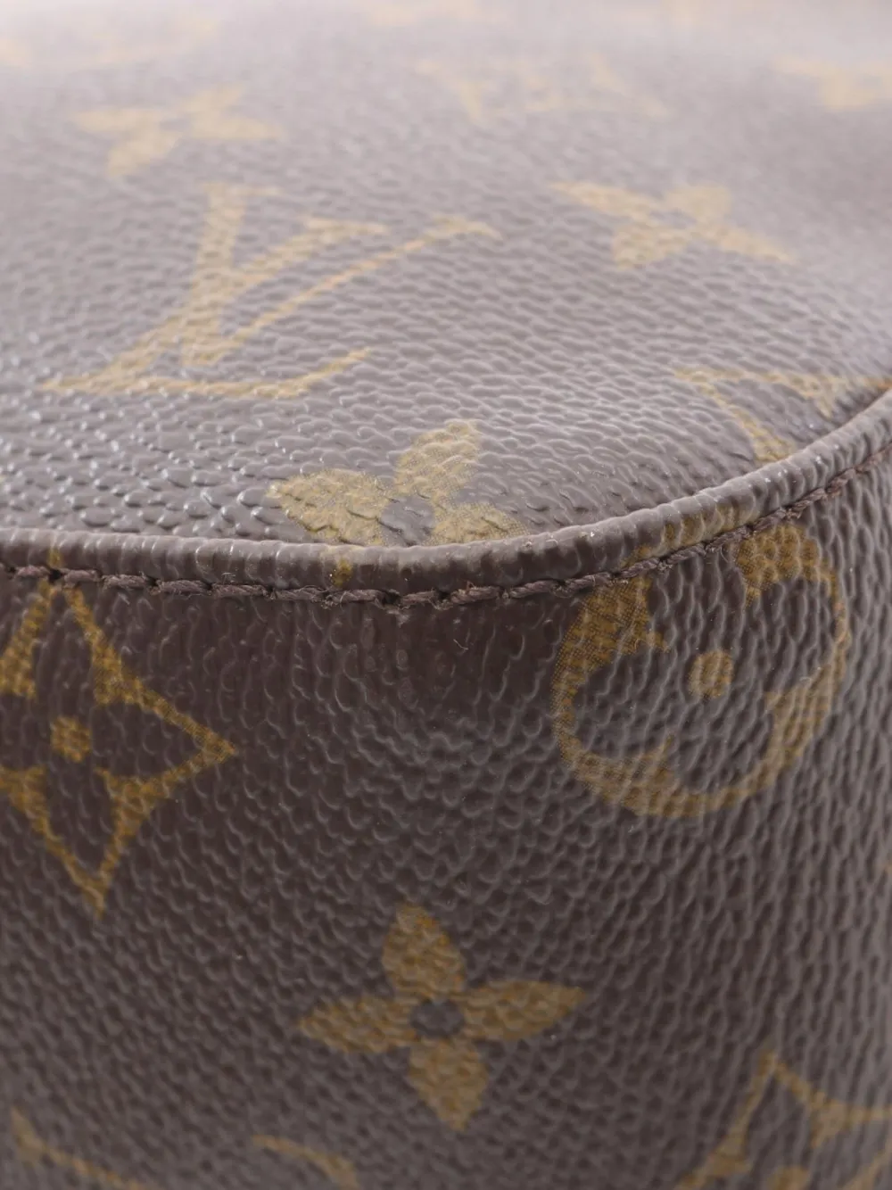 Pre-owned Louis Vuitton 2002 Looping Mm Monogram Shoulder Bag In Brown
