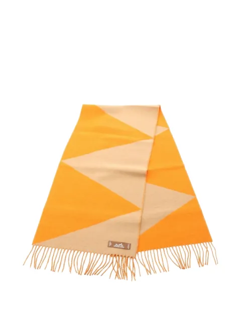 Hermès Pre-Owned 2020s zigzag-pattern cashmere scarf