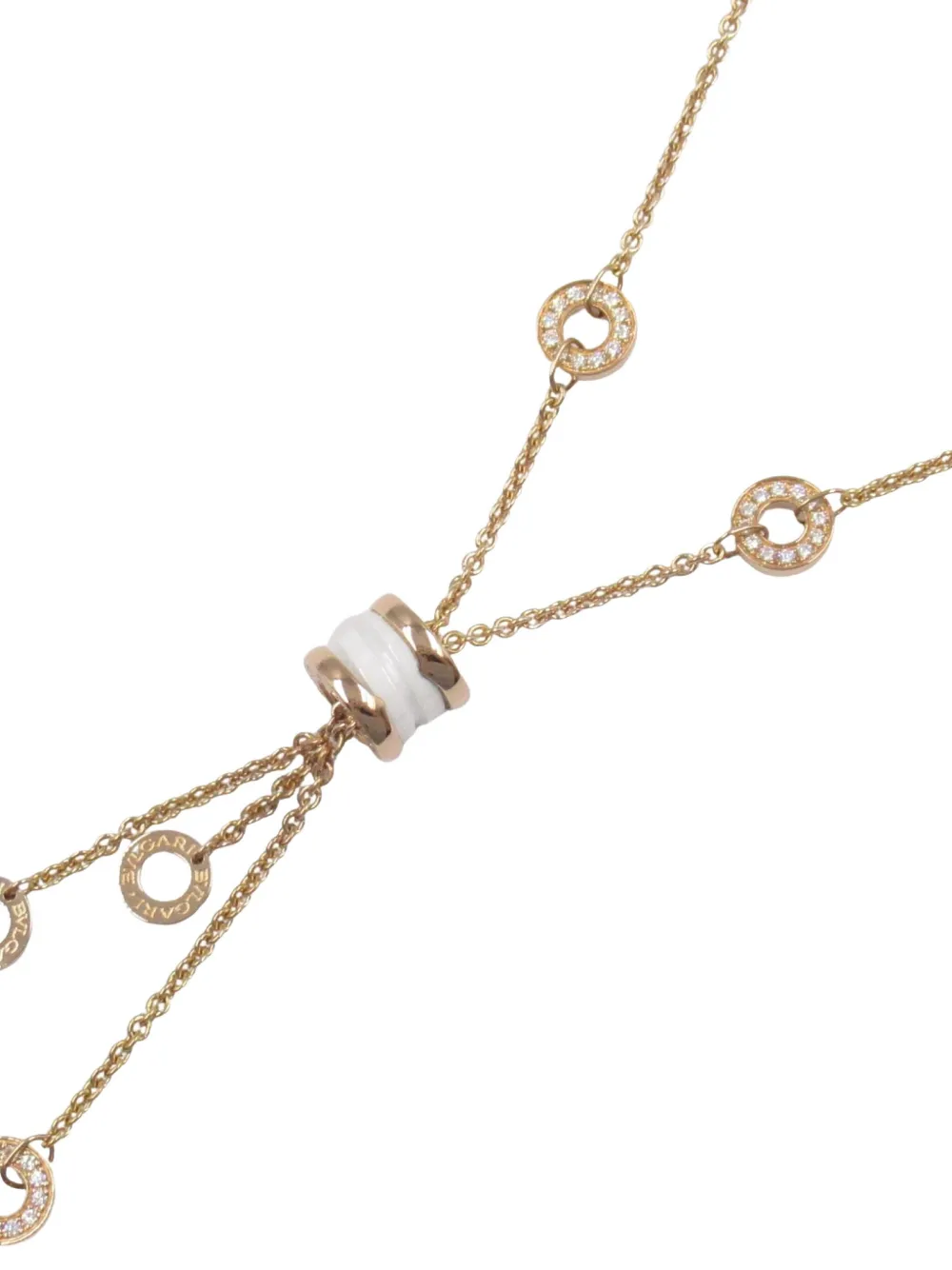 Bvlgari Pre-Owned 2010s 18K rose gold B.zero1 diamond necklace | Gold | Image 1