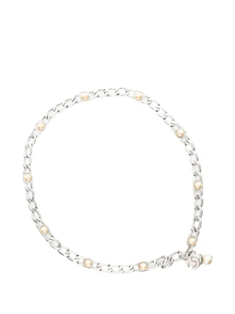 CHANEL Pre-Owned 1986-1988 chain pearl belt