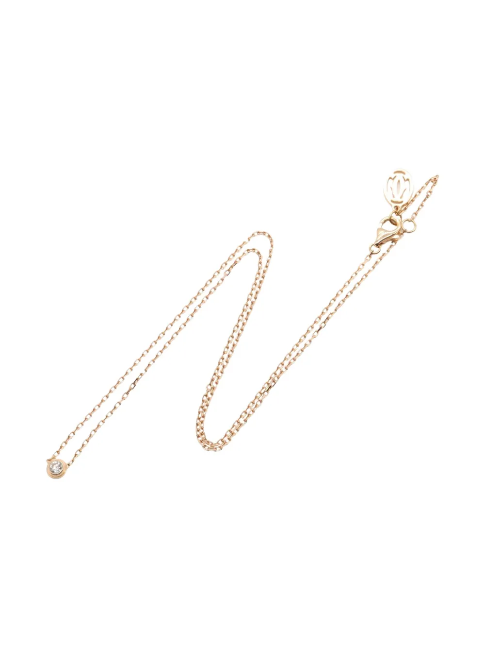 Cartier 10s 18K rose gold Damour diamond necklace | Pink | Image 1