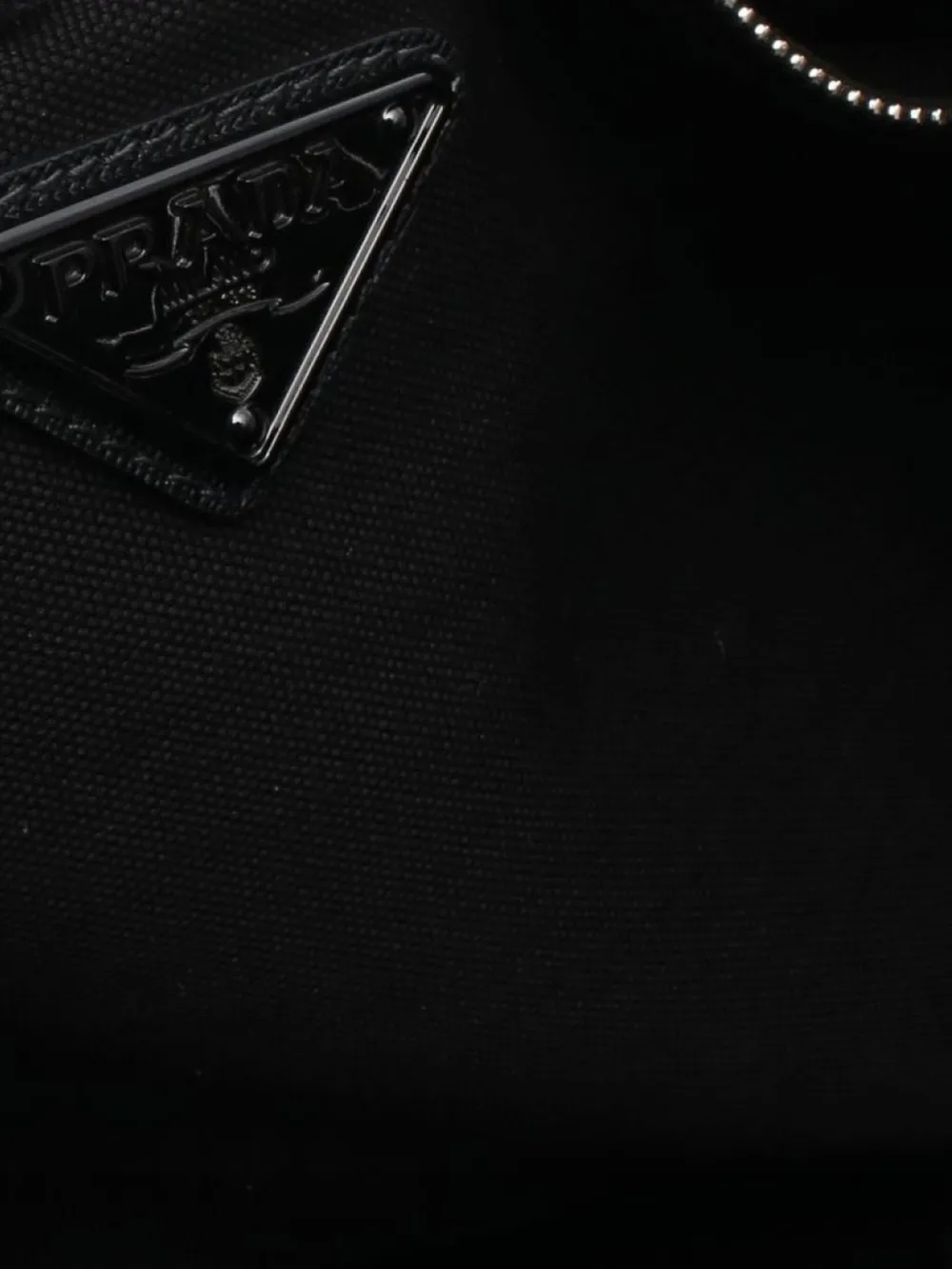 Pre-owned Prada 2010s Canapa Embossed-logo Handbag In Black