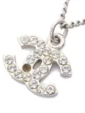 CHANEL Pre-Owned 1986-1988 Interlocking CC-pendant necklace - Silver