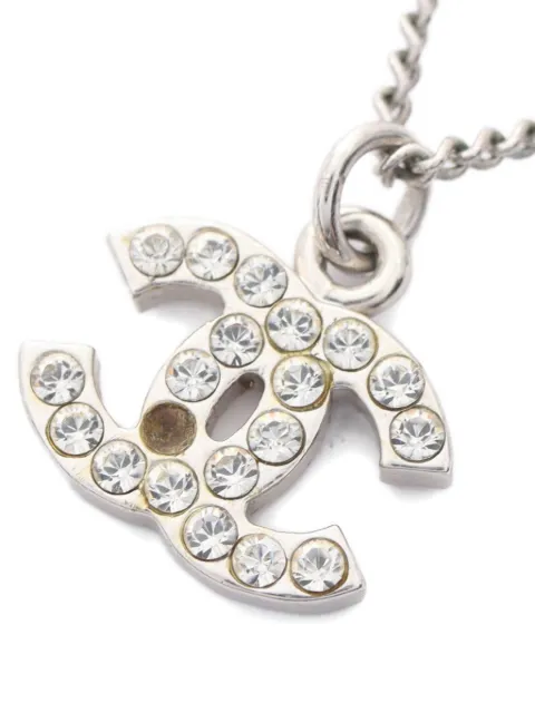 CHANEL Pre-Owned 1986-1988 Interlocking CC-pendant necklace