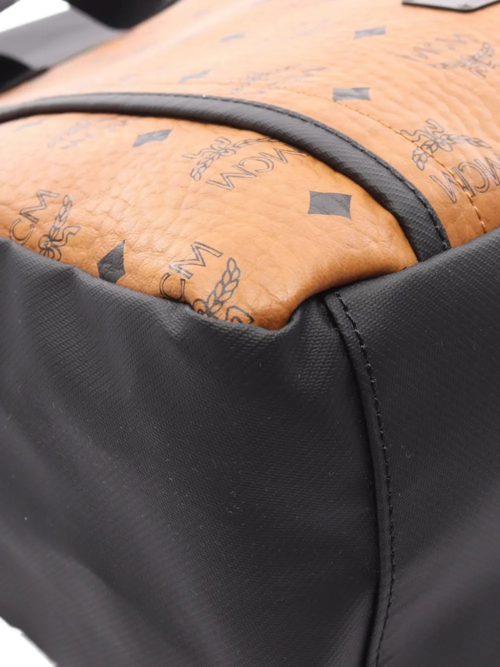 Pre-owned Mcm 2010s Roll-top Logo-pattern Shoulder Bag In Brown