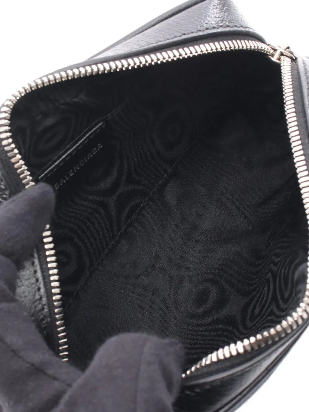 Pre-owned Balenciaga X Gucci 2010s The Hacker Project Web Line Camera Bag In Black