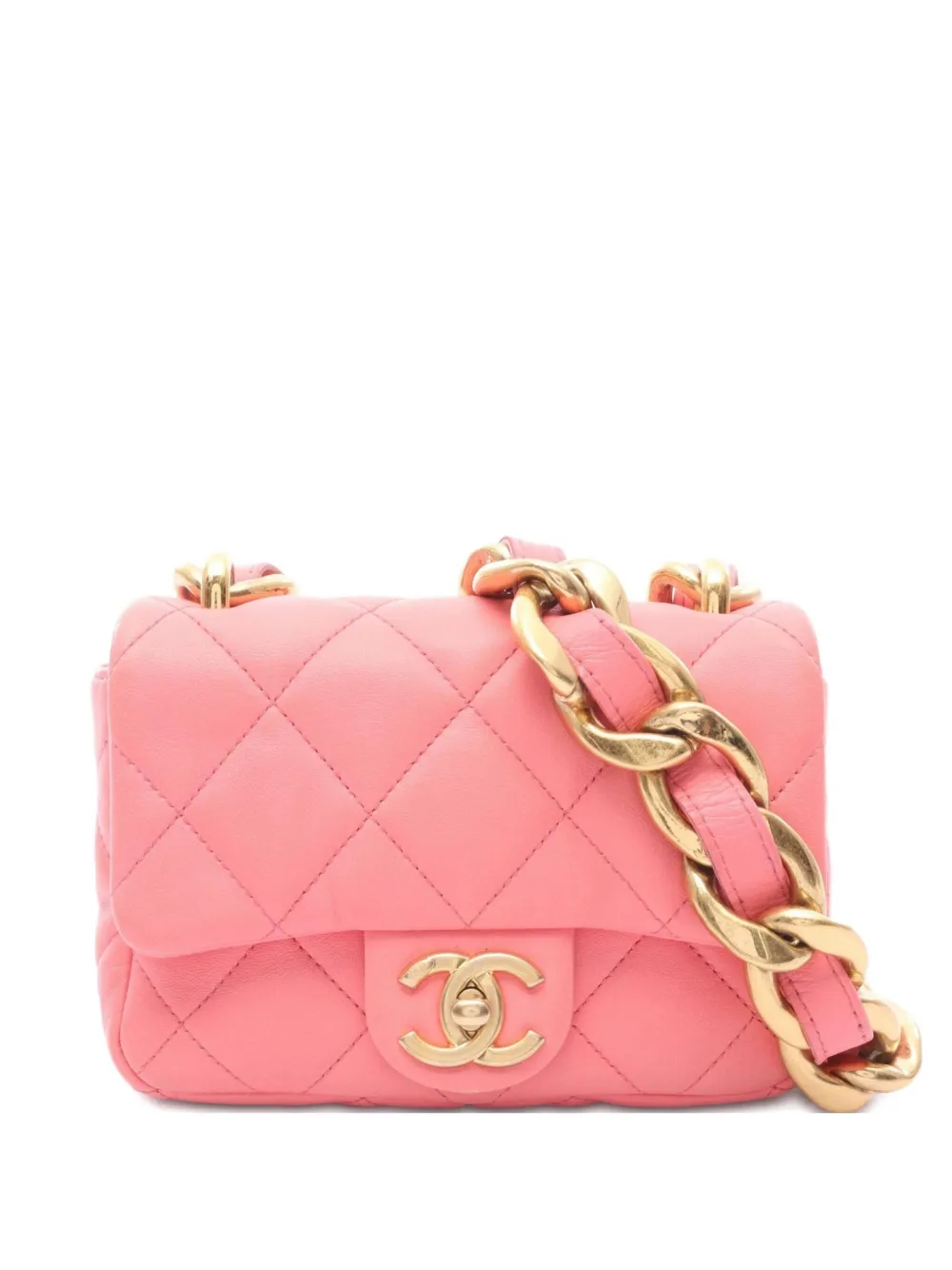 CHANEL Pre-Owned 2021 マトラッセ チェーン ハンドバッグ - ピンク CHANEL Pre-Owned 2021 マトラッセ チェーン ハンドバッグ - ピンク