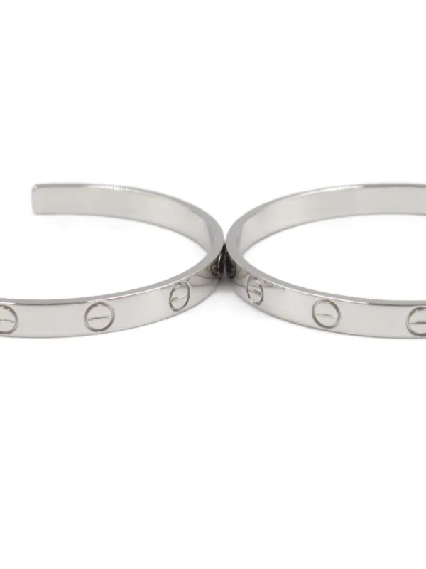Cartier 2010s ラブ フープピアス 18Kホワイトゴールド | シルバー 