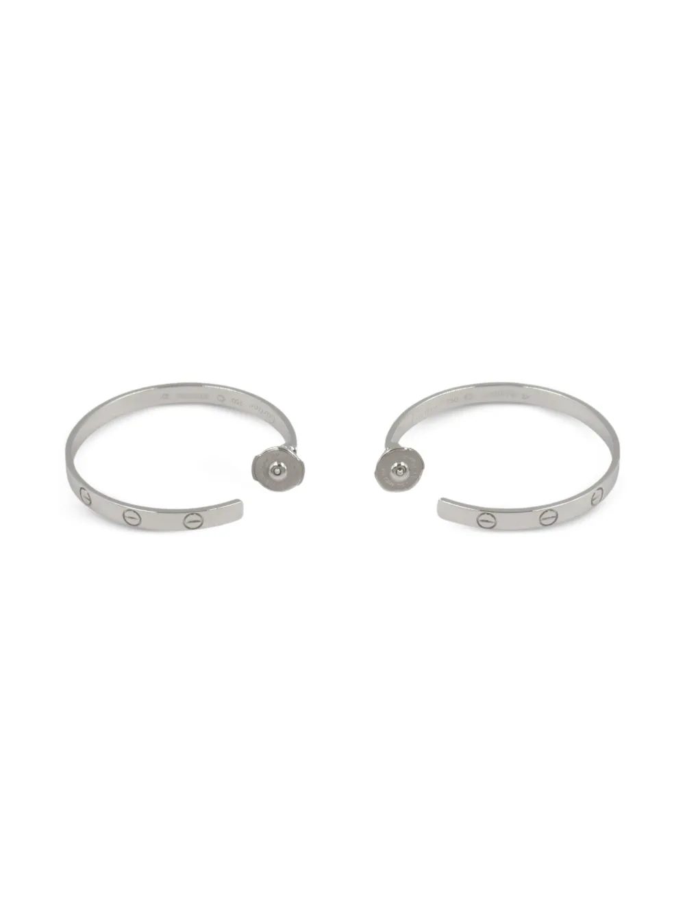 Cartier 2010s 18K white gold Love hoop earrings | Image 2