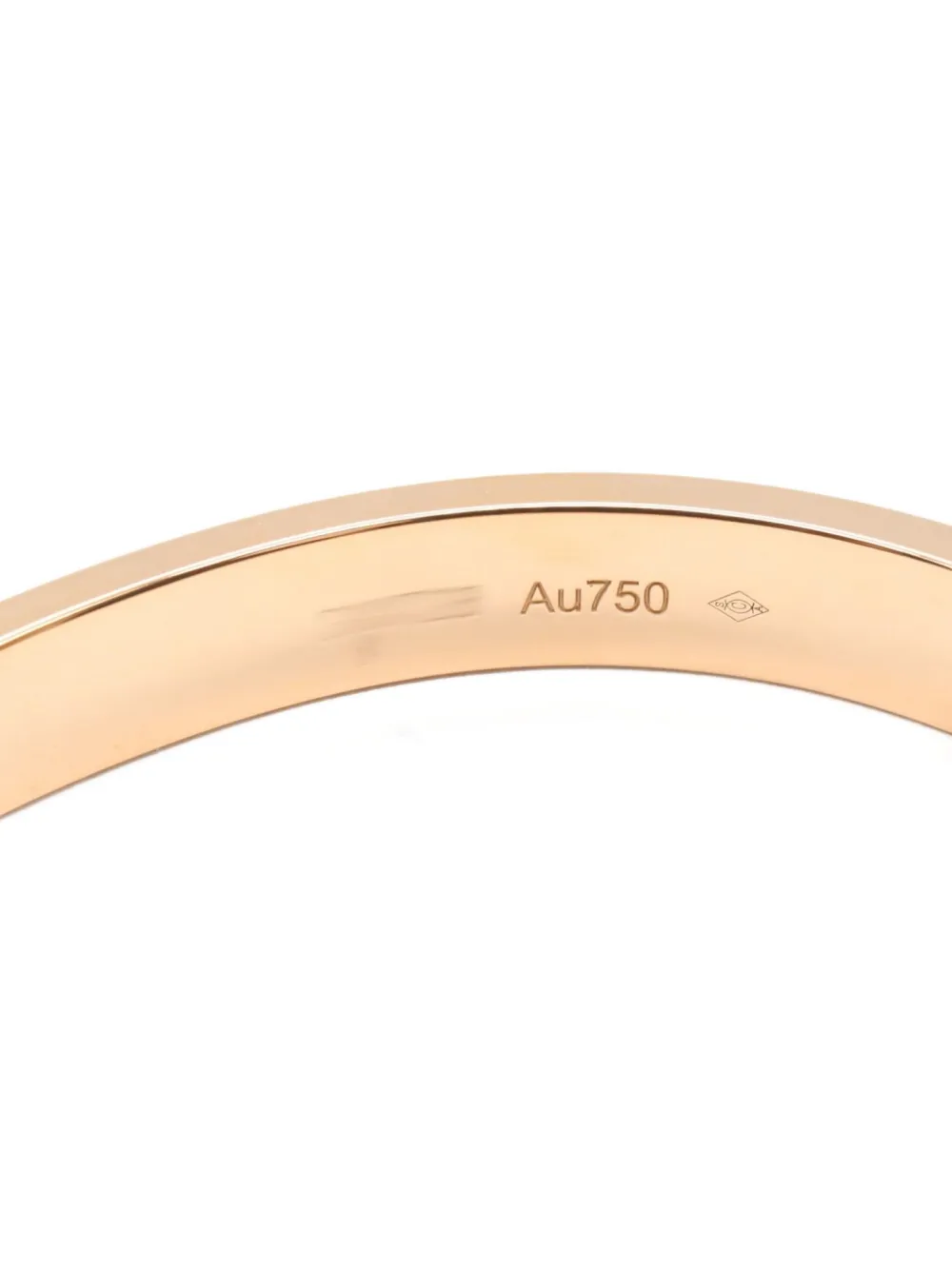 Pre-owned Cartier 10s 18k Rose Gold Love Breath Bracelet In Pink