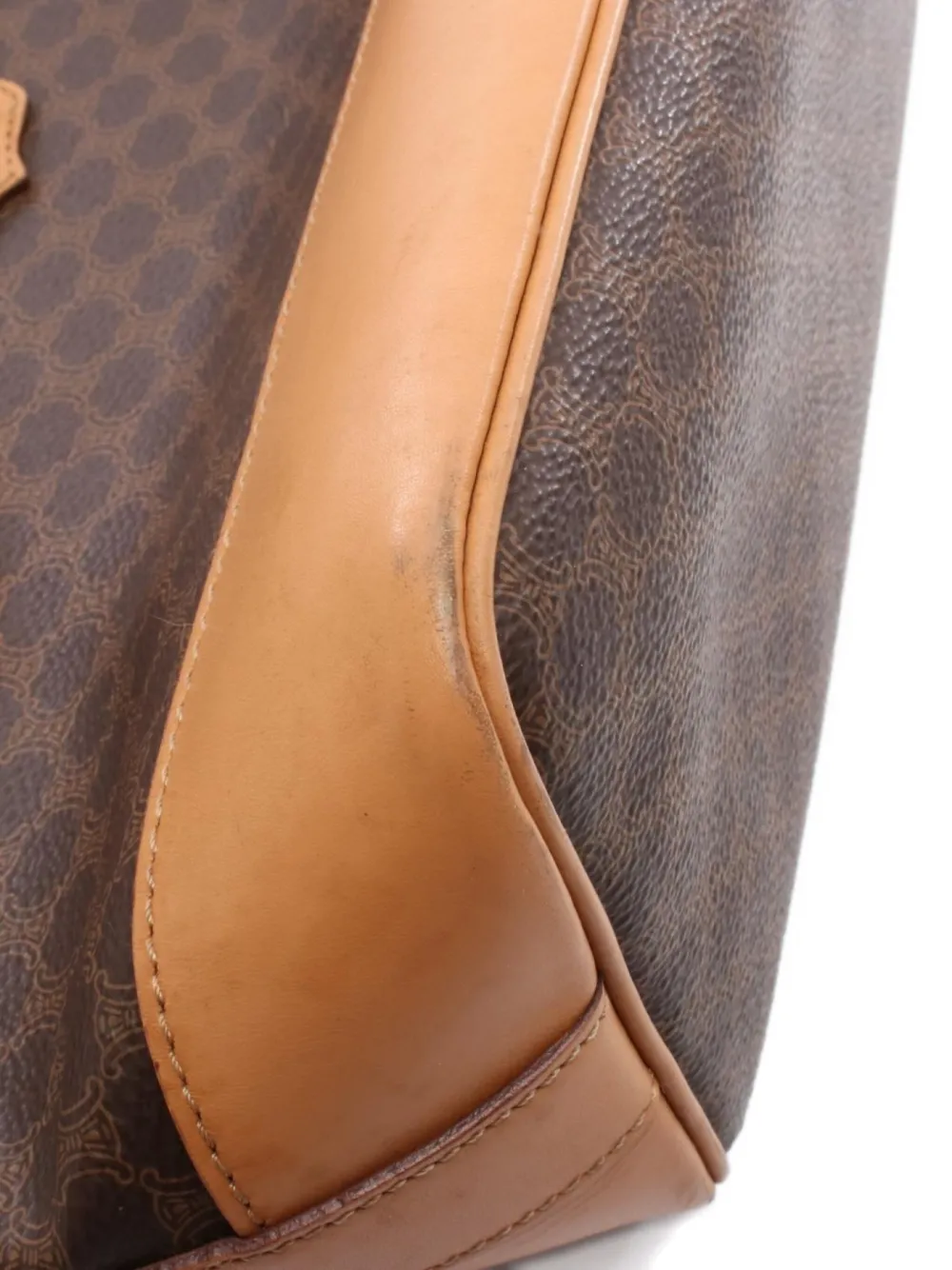 Pre-owned Celine 2000s Macadam Bucket Bag In Brown