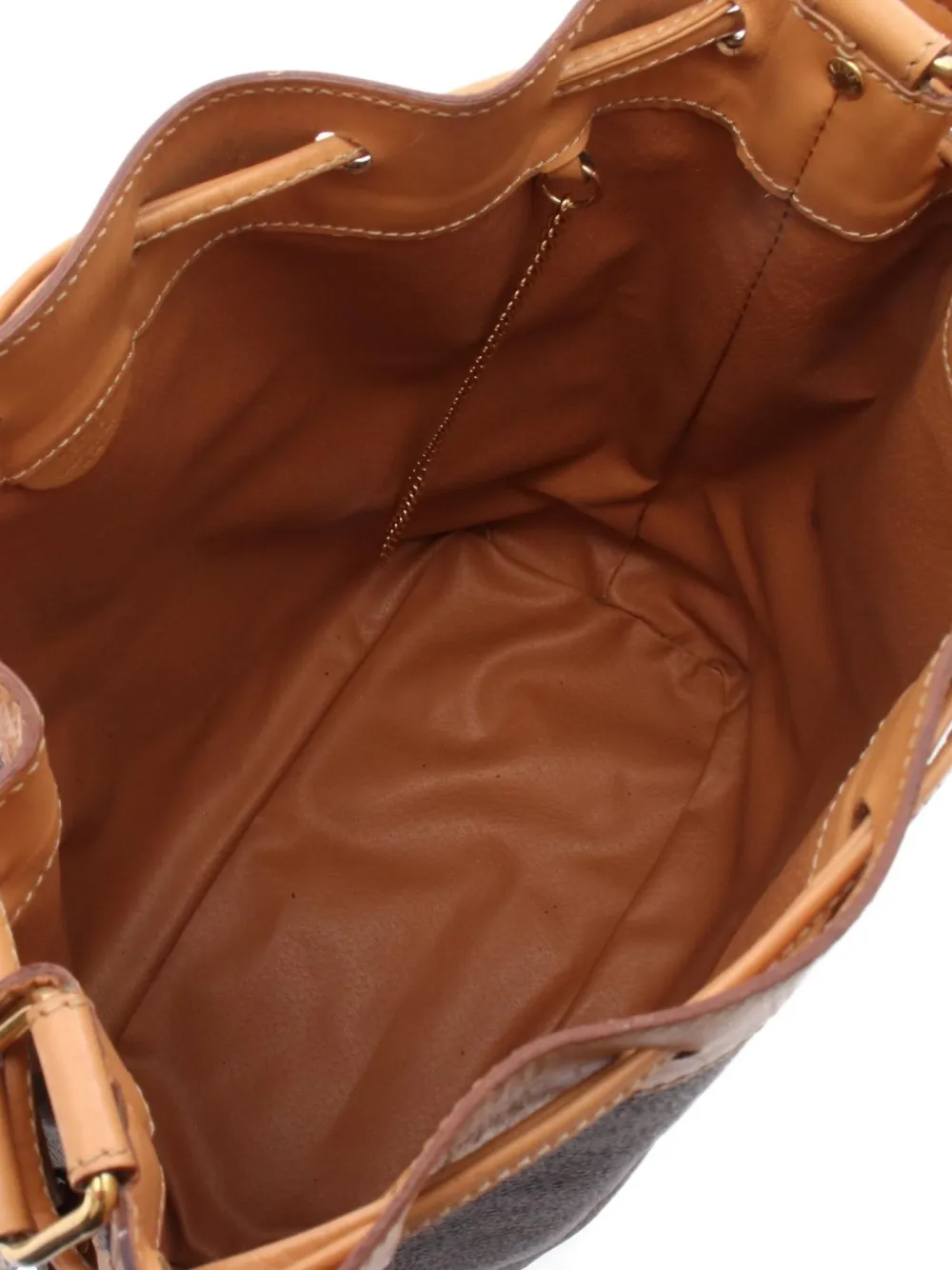 Pre-owned Celine 2000s Macadam Bucket Bag In Brown